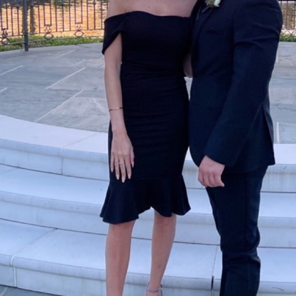 Black off the shoulder dress